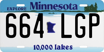 MN license plate 664LGP