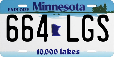 MN license plate 664LGS