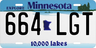 MN license plate 664LGT