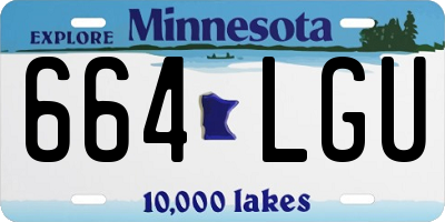 MN license plate 664LGU