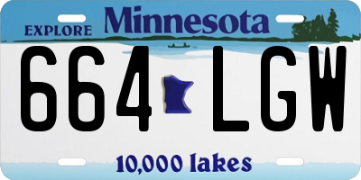 MN license plate 664LGW