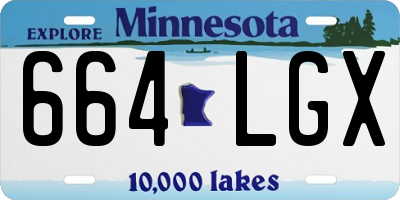 MN license plate 664LGX