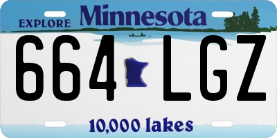 MN license plate 664LGZ