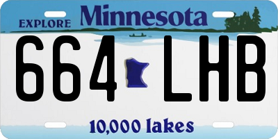 MN license plate 664LHB
