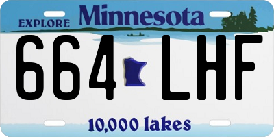 MN license plate 664LHF