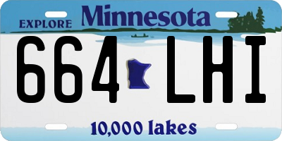 MN license plate 664LHI