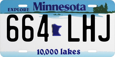 MN license plate 664LHJ