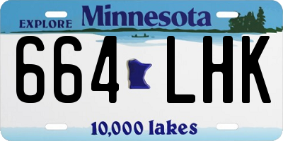 MN license plate 664LHK