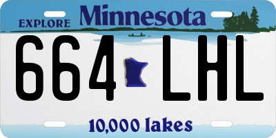 MN license plate 664LHL