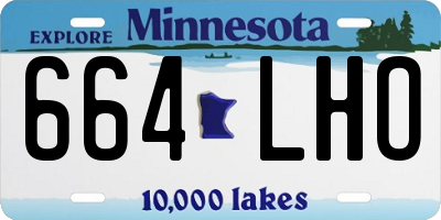 MN license plate 664LHO