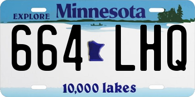 MN license plate 664LHQ