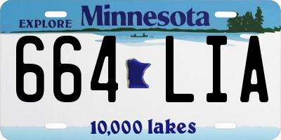 MN license plate 664LIA