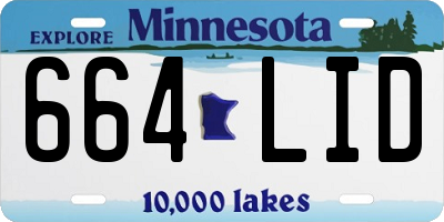 MN license plate 664LID
