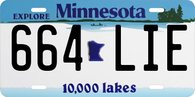 MN license plate 664LIE