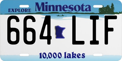 MN license plate 664LIF