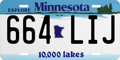 MN license plate 664LIJ