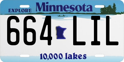 MN license plate 664LIL