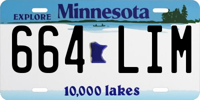 MN license plate 664LIM