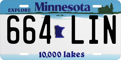 MN license plate 664LIN