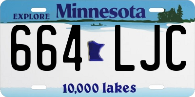MN license plate 664LJC