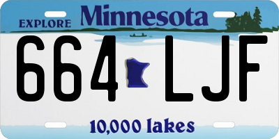MN license plate 664LJF