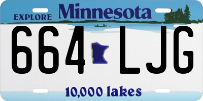 MN license plate 664LJG