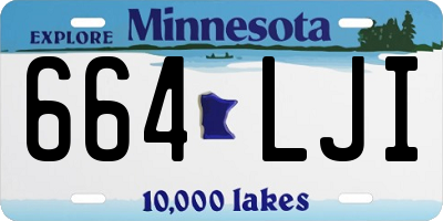 MN license plate 664LJI