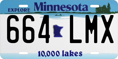 MN license plate 664LMX