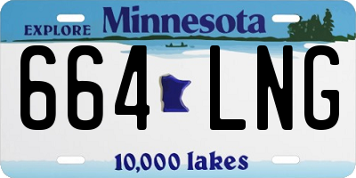 MN license plate 664LNG