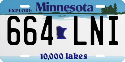MN license plate 664LNI