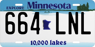 MN license plate 664LNL