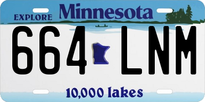 MN license plate 664LNM