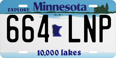 MN license plate 664LNP