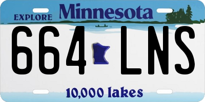 MN license plate 664LNS