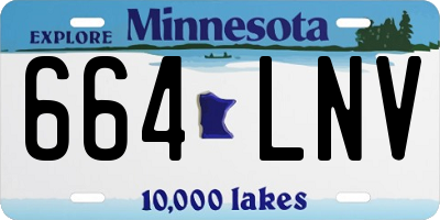 MN license plate 664LNV