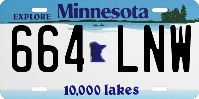 MN license plate 664LNW