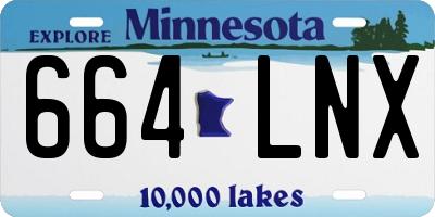 MN license plate 664LNX