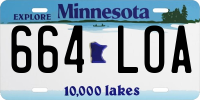 MN license plate 664LOA