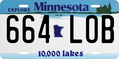 MN license plate 664LOB