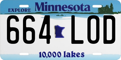 MN license plate 664LOD