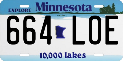 MN license plate 664LOE