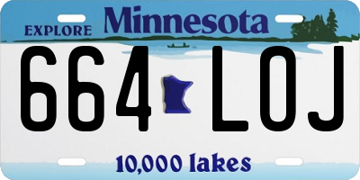 MN license plate 664LOJ