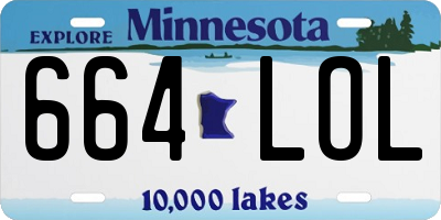 MN license plate 664LOL