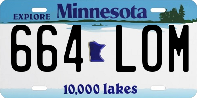 MN license plate 664LOM