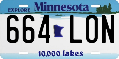 MN license plate 664LON