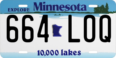MN license plate 664LOQ