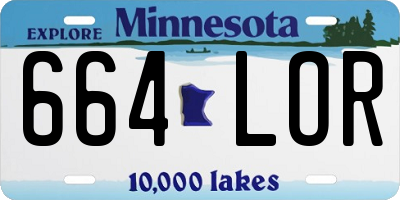 MN license plate 664LOR