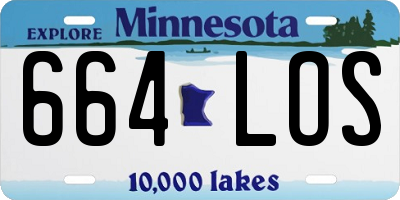 MN license plate 664LOS