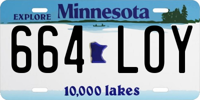 MN license plate 664LOY