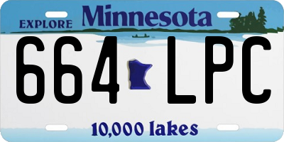 MN license plate 664LPC
